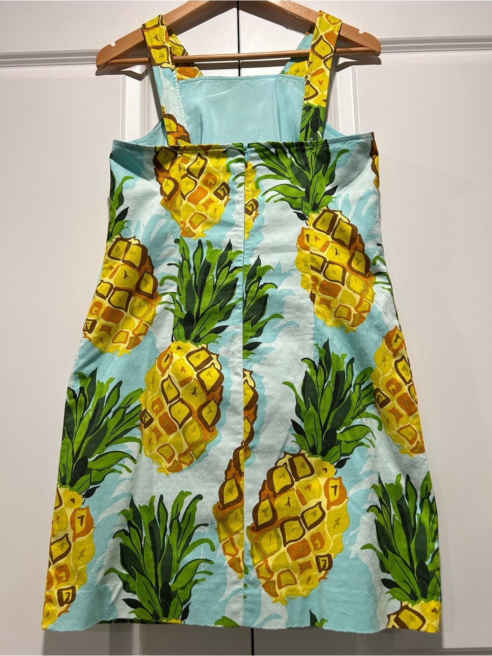 Trina Turk Pineapple Dress Turquoise Yellow Sundress
Adjustable Straps Size4 - Picture 4 of 10